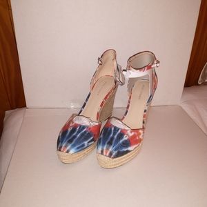 Marc Fisher Teelan Espadrilles platform wedge 11m